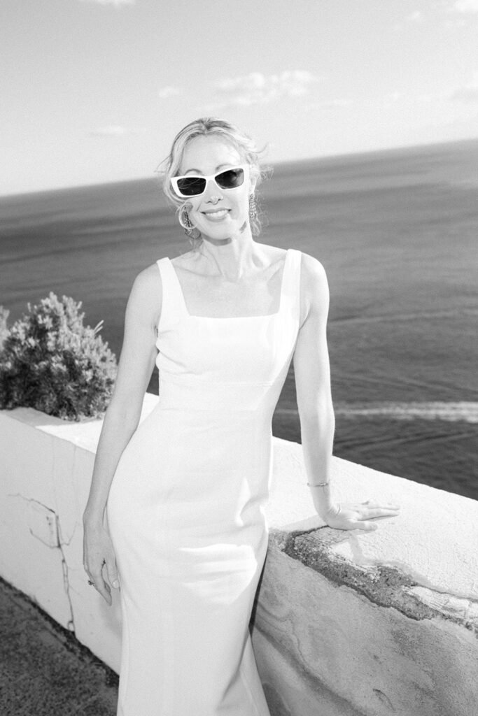 Chic bride portrait in Amalfi Coast